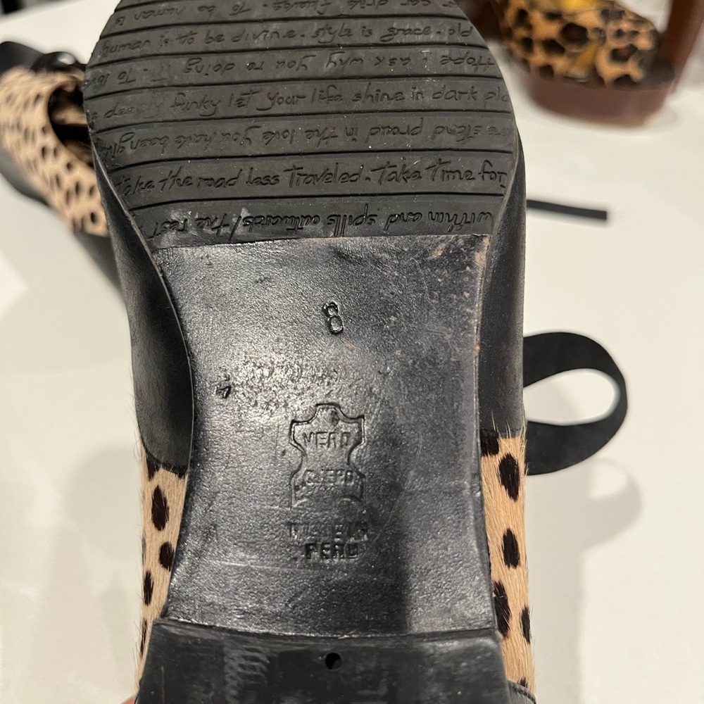John Fluevog Black and Spotted Women's Flats - Picture 3 of 3